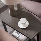 Tavolino con cuneo Smoke Grey / Rovere rustico per 1–2 posti