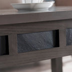 Tavolino con cuneo Smoke Grey / Rovere rustico per 1–2 posti