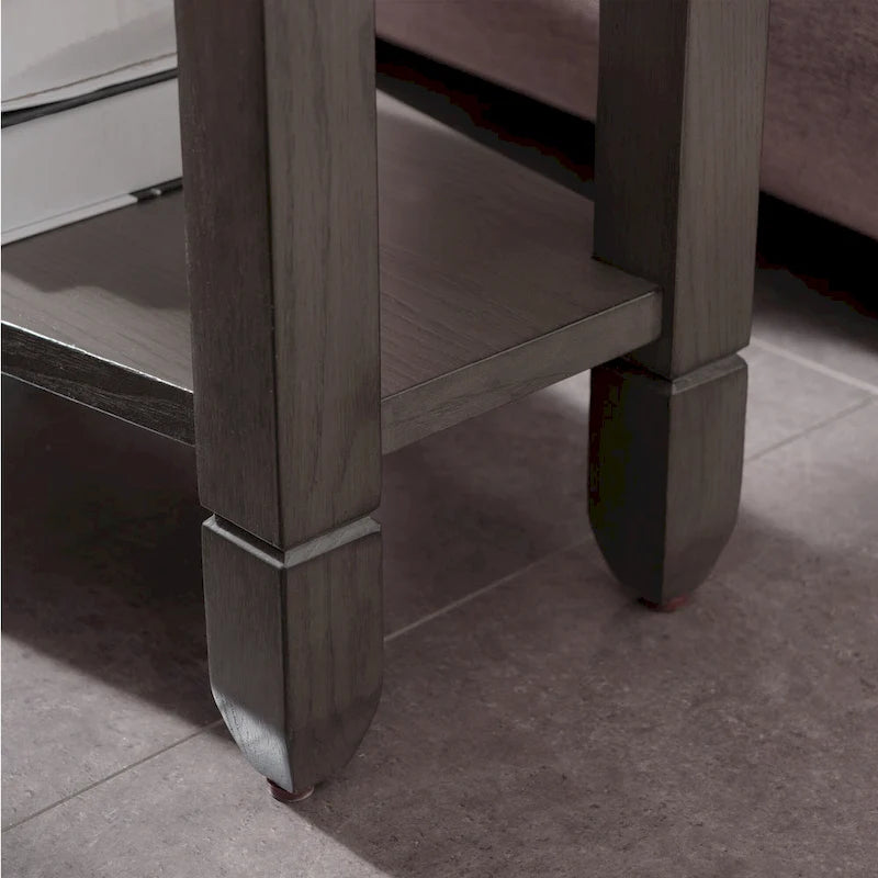 Tavolino con cuneo Smoke Grey / Rovere rustico per 1–2 posti