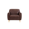 Poltrona tufted con braccioli marrone/antracite, monoposto