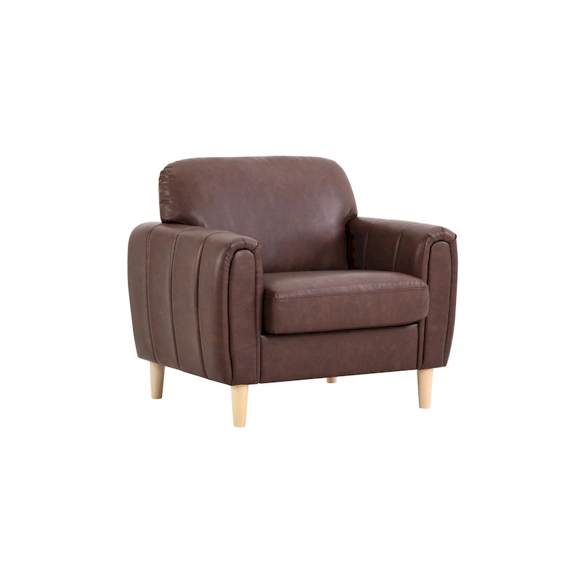 Poltrona tufted con braccioli marrone/antracite, monoposto