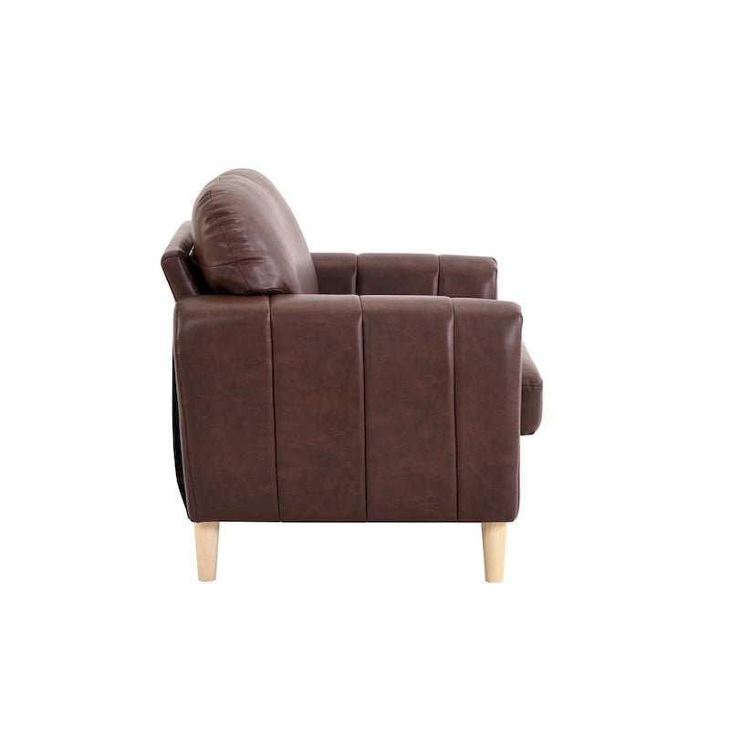 Poltrona tufted con braccioli marrone/antracite, monoposto