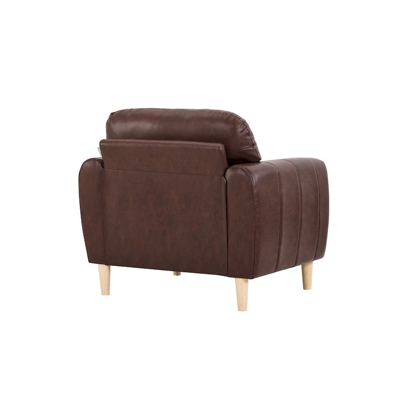 Poltrona tufted con braccioli marrone/antracite, monoposto