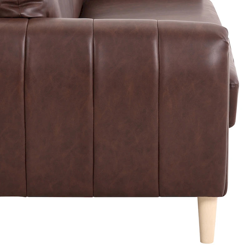 Poltrona tufted con braccioli marrone/antracite, monoposto