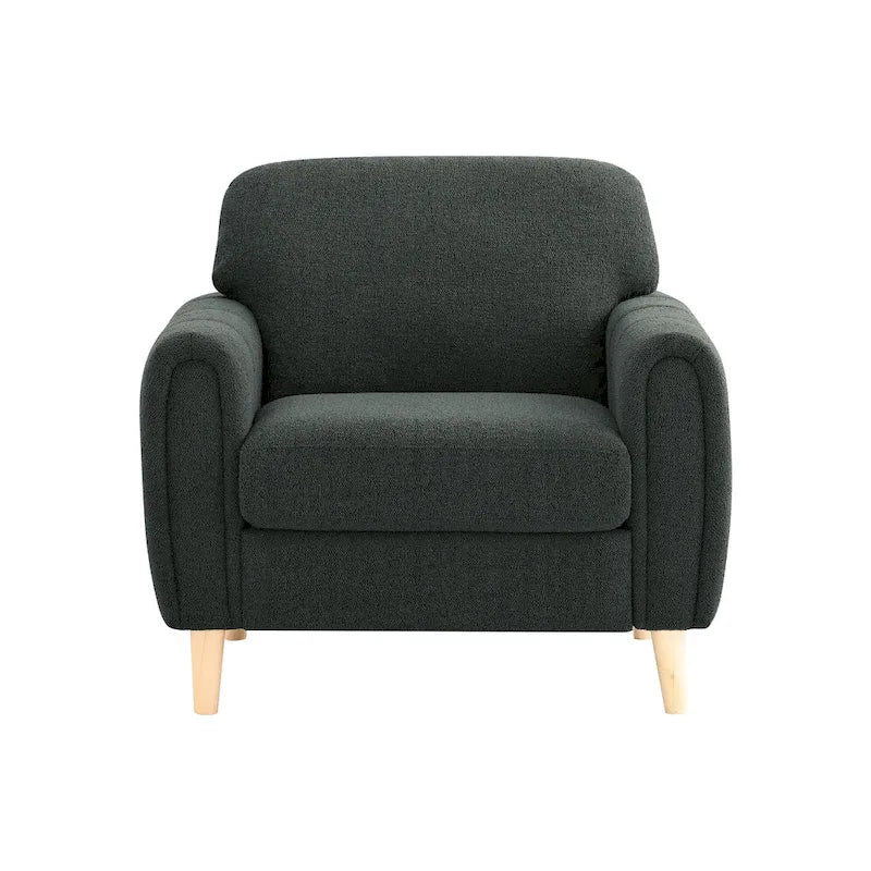 Poltrona tufted con braccioli marrone/antracite, monoposto