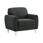 Poltrona tufted con braccioli marrone/antracite, monoposto