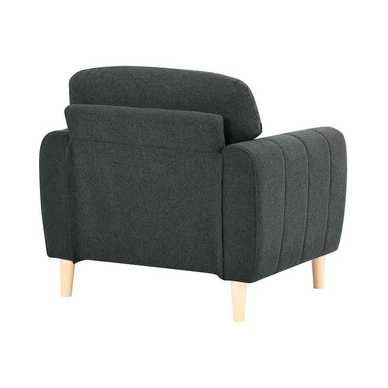 Poltrona tufted con braccioli marrone/antracite, monoposto