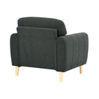 Poltrona tufted con braccioli marrone/antracite, monoposto