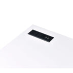 Scrivania per computer in acciaio Glam bianca/nera da 47" con porte USB – 1 persona