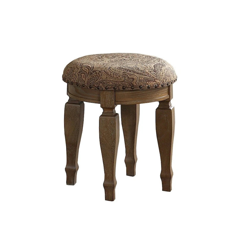 Set toeletta vintage con specchio e sgabello, 1 persona – Quercia antica / Bianco antico / Nero / Grigio scuro