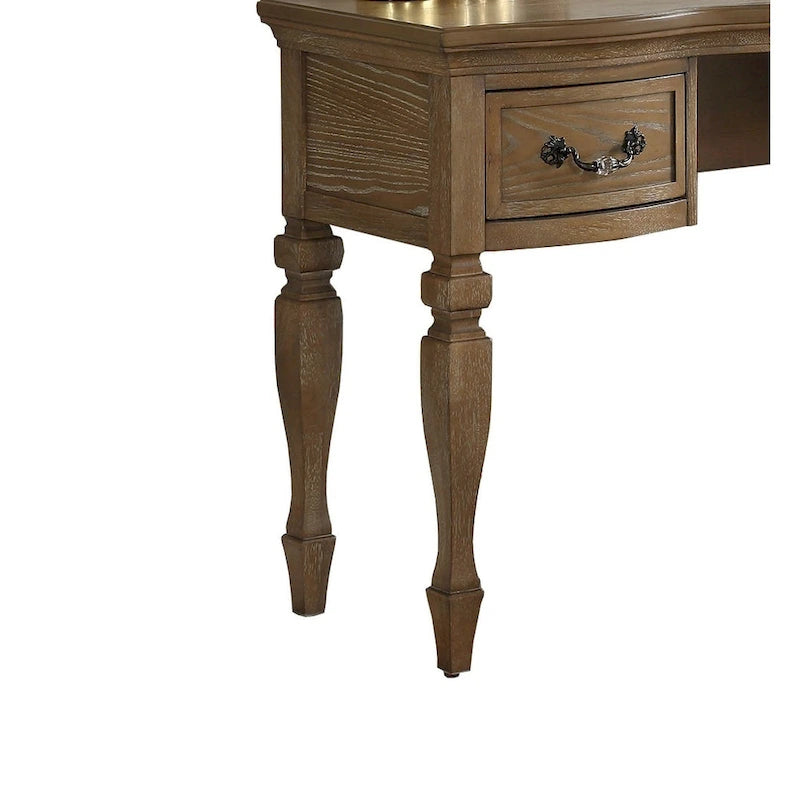 Set toeletta vintage con specchio e sgabello, 1 persona – Quercia antica / Bianco antico / Nero / Grigio scuro