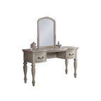 Set toeletta vintage con specchio e sgabello, 1 persona – Quercia antica / Bianco antico / Nero / Grigio scuro