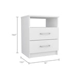 Comodino a 2 cassetti e 1 ripiano, nero / marrone scuro / rovere chiaro / bianco / grigio chiaro, 1 persona