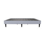 Letto a piattaforma imbottito grigio contemporaneo