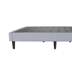Letto a piattaforma imbottito grigio contemporaneo