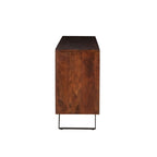 Credenza in legno di acacia con finitura noce da 68", stile moderno di metà secolo