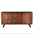 Credenza in legno di acacia con finitura noce da 68", stile moderno di metà secolo