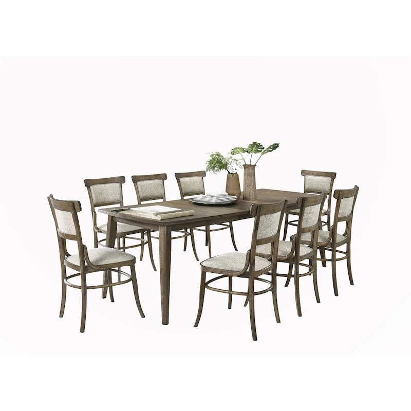 Set da tavolo da pranzo allungabile in noce, rettangolare, per 8 persone