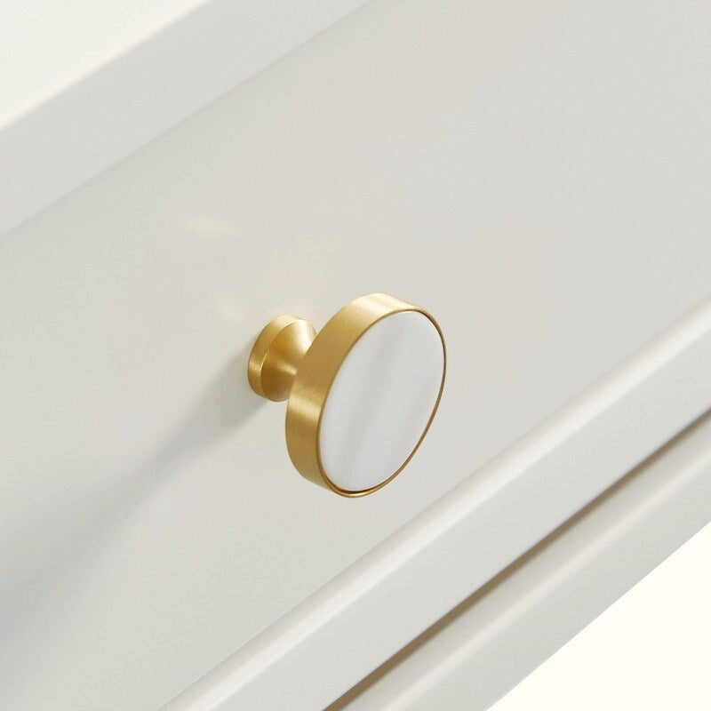 Scrivania Art Déco con due cassetti, bianco sporco/nero, 1 persona