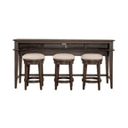 Set da 4 pezzi: Tavolo Consolle da Bar e Sgabelli Girevoli Peppercorn