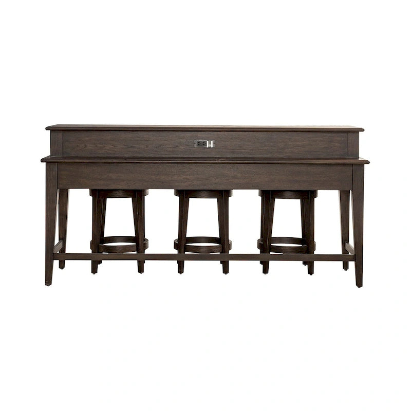 Set da 4 pezzi: Tavolo Consolle da Bar e Sgabelli Girevoli Peppercorn