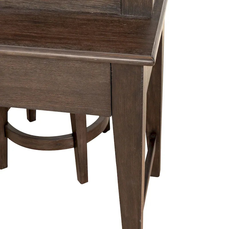 Set da 4 pezzi: Tavolo Consolle da Bar e Sgabelli Girevoli Peppercorn