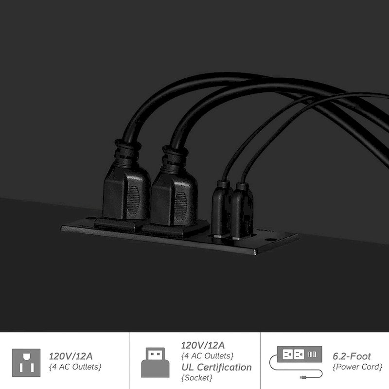 Mensola TV a parete sospesa nera con luci LED, Singola