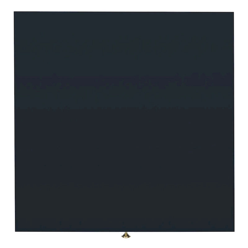 Tavolino rotondo Mid-Century con cappuccio dorato – Blu navy / Bianco / Marrone | 61 cm L x 61 cm P x 56,6 cm H