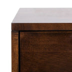 Tavolino rotondo Mid-Century con cappuccio dorato – Blu navy / Bianco / Marrone | 61 cm L x 61 cm P x 56,6 cm H