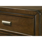Camera da letto con pannelli imbottiti marrone e beige – 4 pezzi (King/Queen)