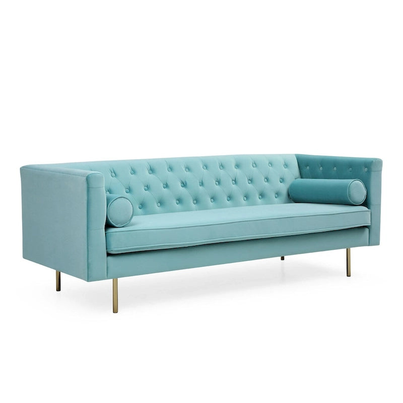 Divano Chesterfield in velluto, multicolore, 2-3 posti