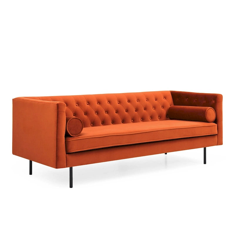 Divano Chesterfield in velluto, multicolore, 2-3 posti