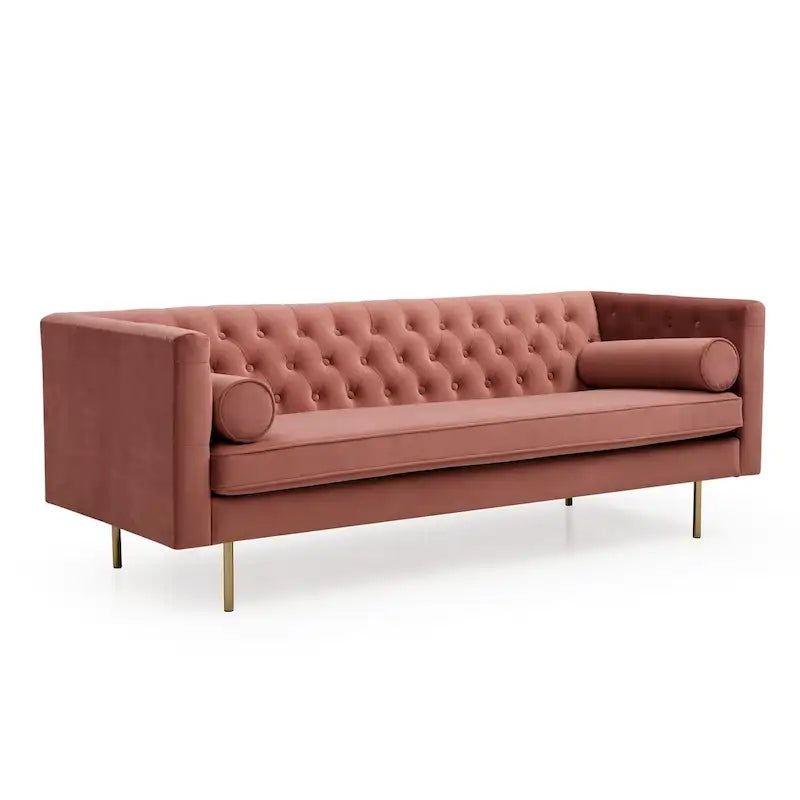 Divano Chesterfield in velluto, multicolore, 2-3 posti