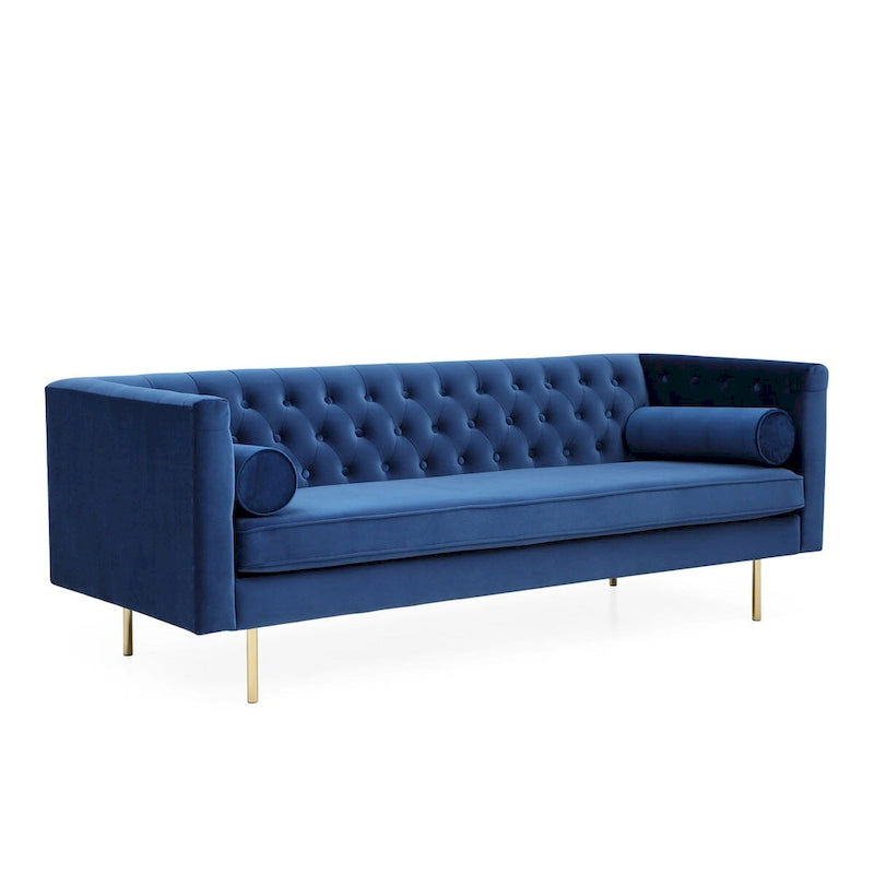Divano Chesterfield in velluto, multicolore, 2-3 posti