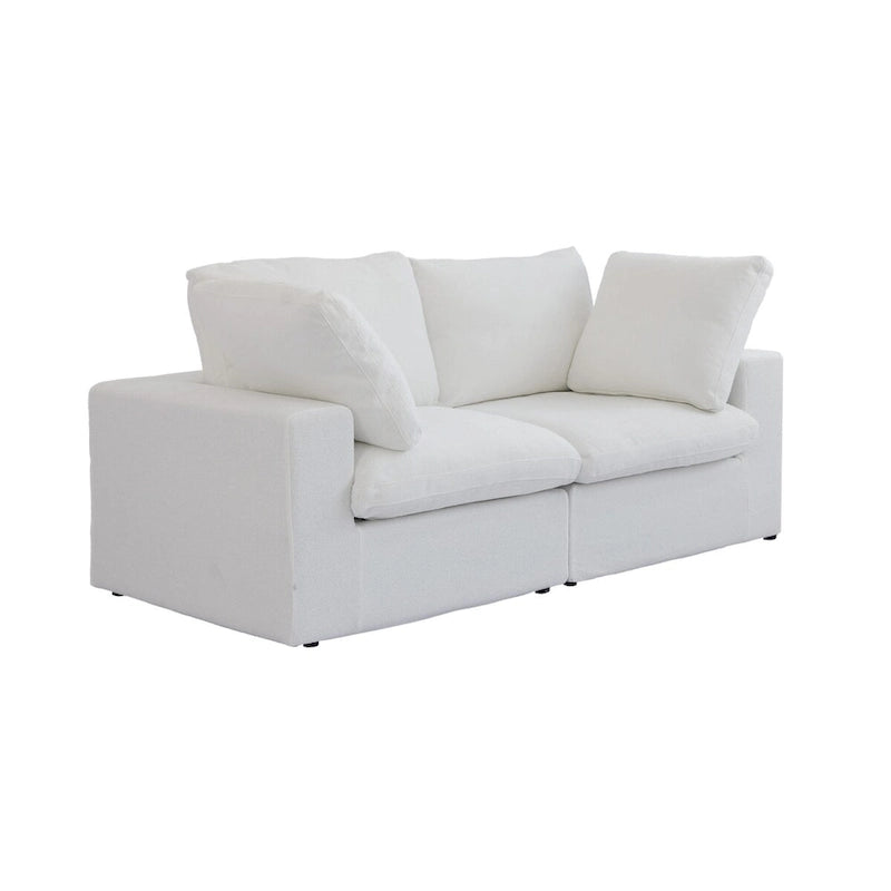 Divano modulare 2 posti con cuscini – Nero / Grigio / Bianco / Cachi