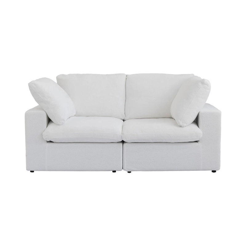 Divano modulare 2 posti con cuscini – Nero / Grigio / Bianco / Cachi