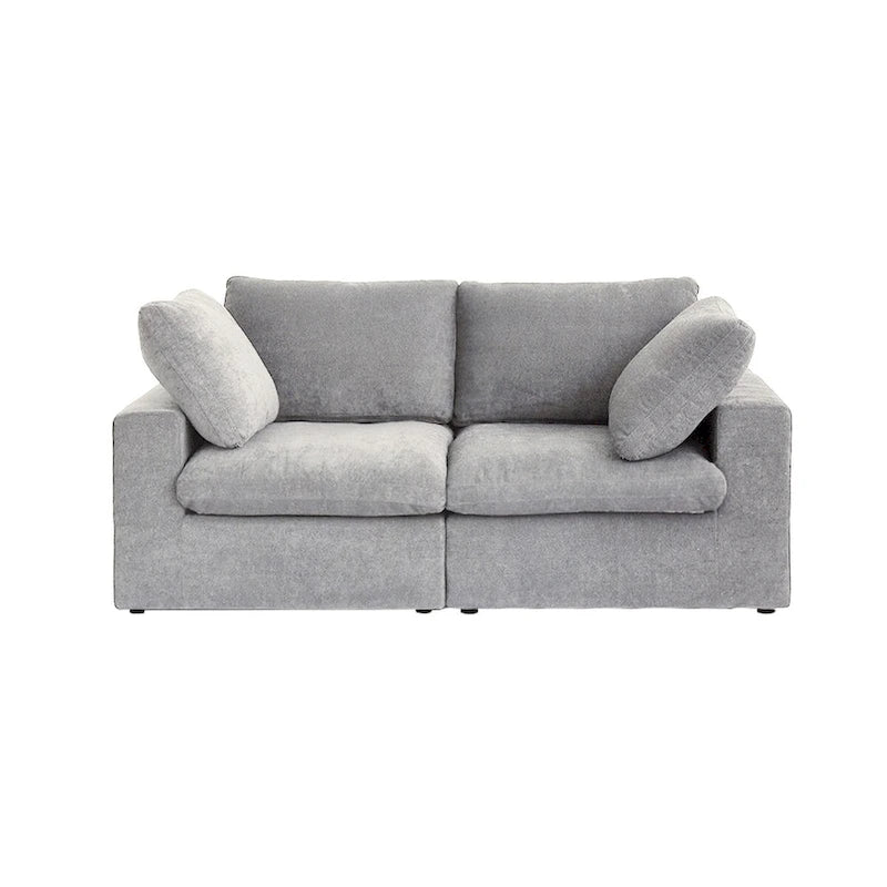Divano modulare 2 posti con cuscini – Nero / Grigio / Bianco / Cachi