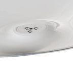 Tavolo da pranzo rotondo, bianco/nero/marmo, base in metallo, per 2-4 persone