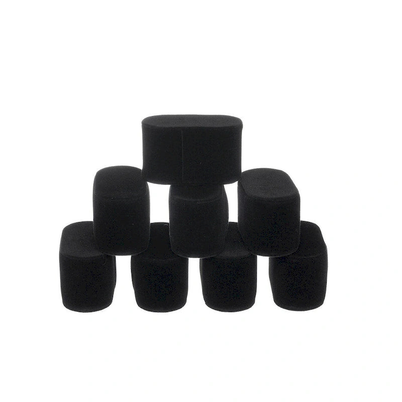 Cuscini Espositori per Gioielli in Velluto Bianco e Nero, Set da 8